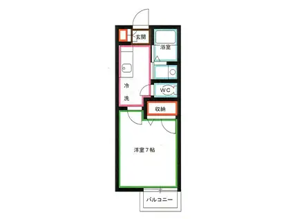 レスポワール(1K/1階)の間取り写真