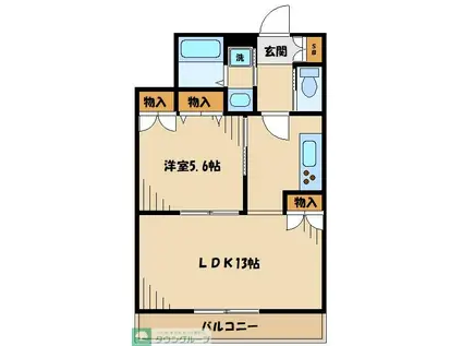 BLUME(1LDK/3階)の間取り写真