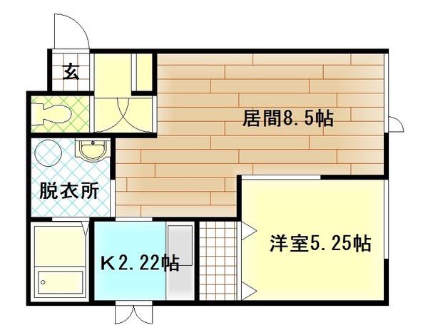 STELLA豊岡2-1(1LDK/1階)の間取り写真