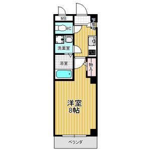 リバーサイド シェル(1K/1階)の間取り写真