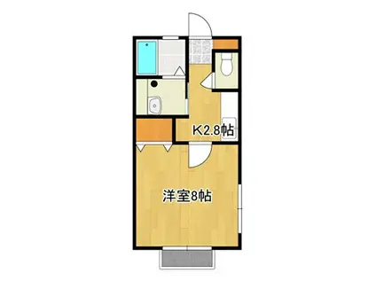 ハイムピノ(1K/2階)の間取り写真