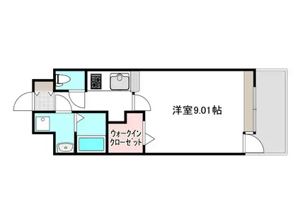 PEACE TOWER Y`S(1K/4階)の間取り写真