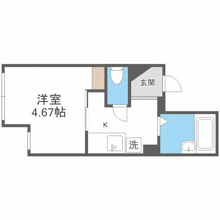 AJITOS11(1K/3階)の間取り写真