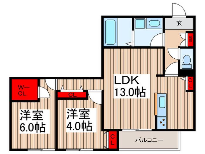 RICOTT URAWA(2LDK/3階)の間取り写真