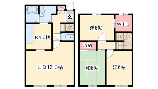 タナカハイツ(3LDK/1階)の間取り写真
