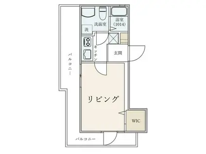 デュークイン竹皮屋(1K/4階)の間取り写真