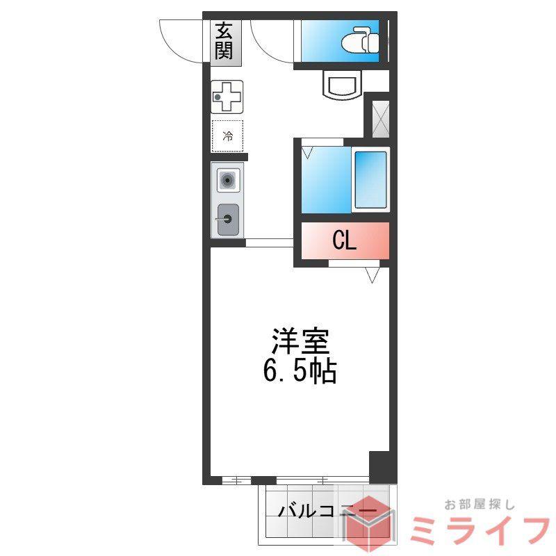 生野東マンション(1K/3階)の間取り写真