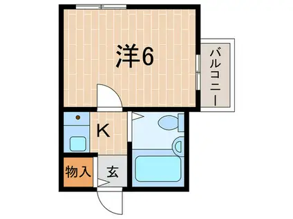 HILL TOP TERRACE(1K/3階)の間取り写真