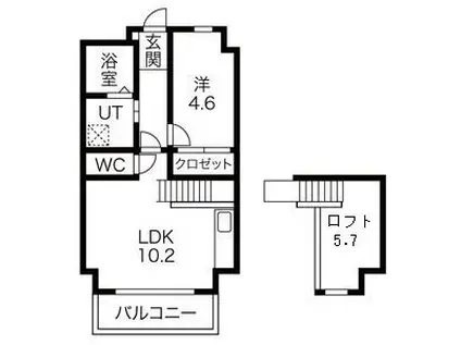 グランフォート新瑞橋(1LDK/3階)の間取り写真
