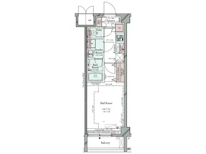 プラシア蒲田 THE GRAND RESIDENCE(1K/1階)の間取り写真