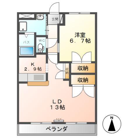 セピアガーデン(1LDK/1階)の間取り写真