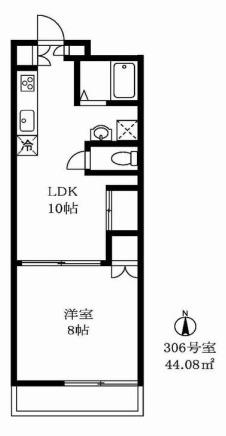 ソレイユ自由が丘(1LDK/3階)の間取り写真