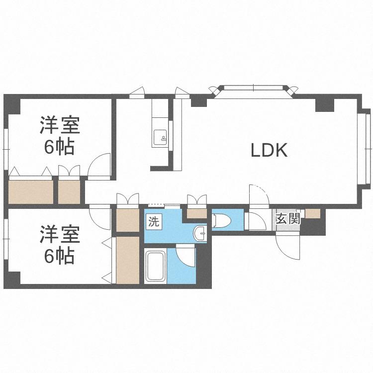 COMFY N28(2LDK/3階)の間取り写真