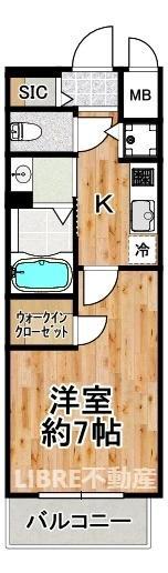 エスリード西九条レジデンス(1K/11階)の間取り写真