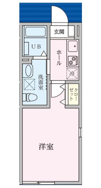 SOLA YURIGAOKA(1K/1階)の間取り写真