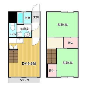 GRACE鏡島(2LDK/3階)の間取り写真