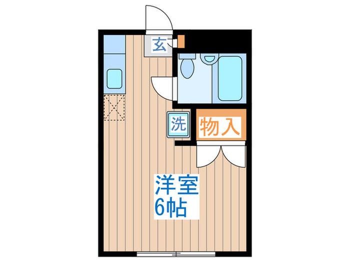 アッシュ南阿佐ヶ谷A(ワンルーム/1階)の間取り写真