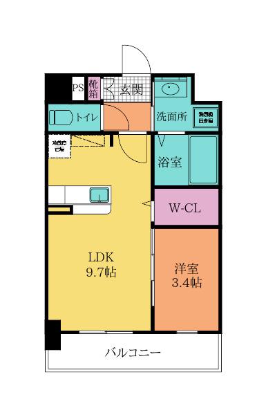 サンフォート小倉(1LDK/4階)の間取り写真