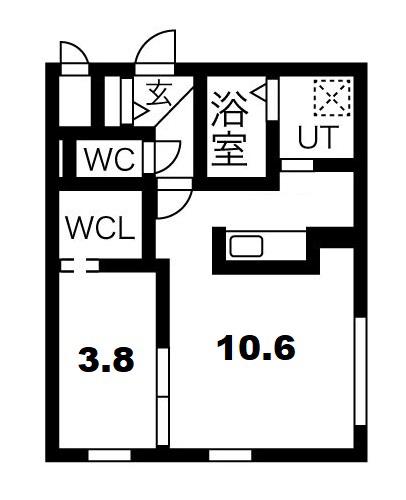 WHITE COURT(1LDK/3階)の間取り写真