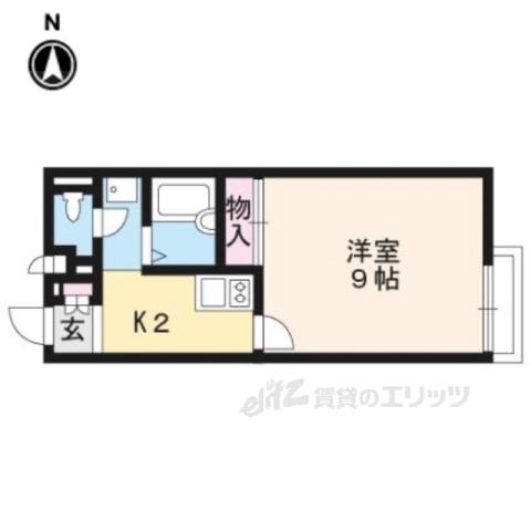 レオネクストとの(1K/2階)の間取り写真