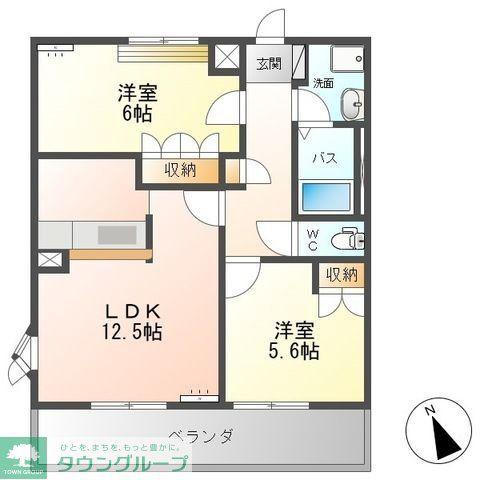 エアリス(2LDK/2階)の間取り写真