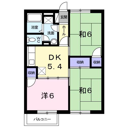 グレースMITA I(3DK/1階)の間取り写真