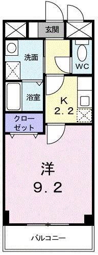 プリムローズ(1K/5階)の間取り写真