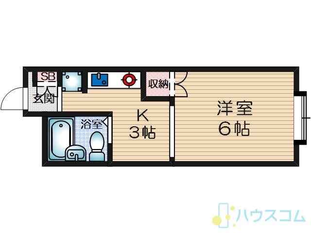 ブルーハイツ NIWA(1K/3階)の間取り写真