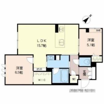ベレオ青葉(2LDK/1階)の間取り写真