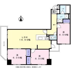 KDX泉レジデンス(3LDK/5階)の間取り写真