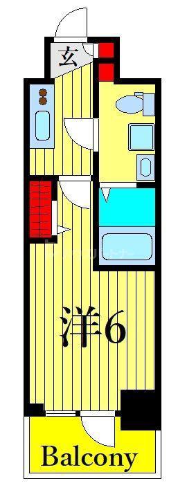 GRANPASEO金町(1K/11階)の間取り写真