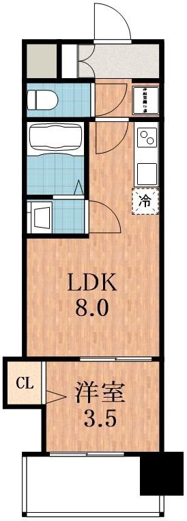 MV.MS大阪新加美(1LDK/5階)の間取り写真