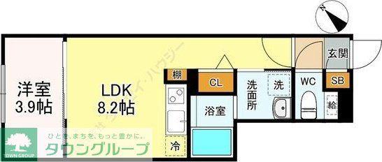 LUORE黒川イースト(1LDK/3階)の間取り写真
