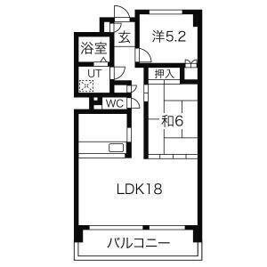 アベニュー青山(2LDK/2階)の間取り写真