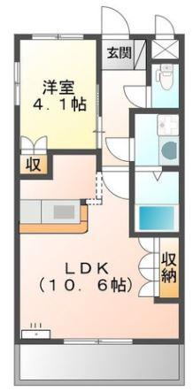フォレストハイム(1LDK/2階)の間取り写真
