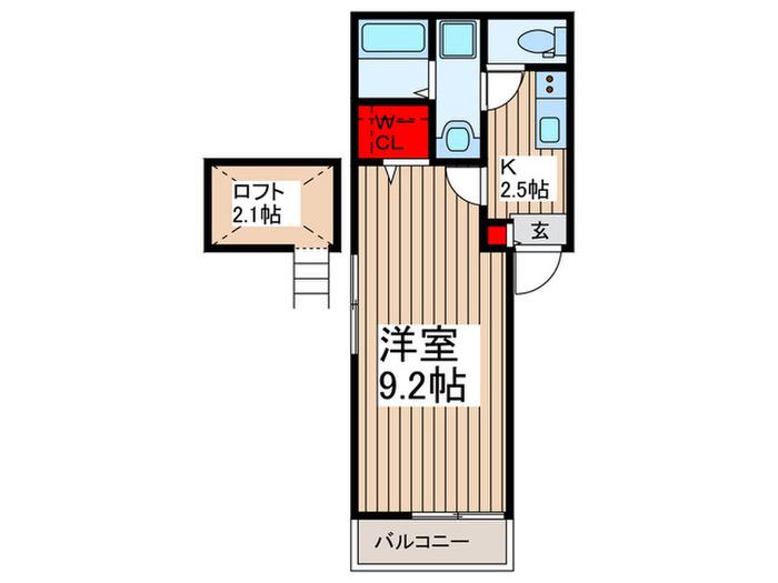 ULYSSES(1K/3階)の間取り写真