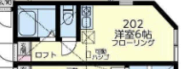 ユナイト大島上町ポール・モラレス(ワンルーム/2階)の間取り写真