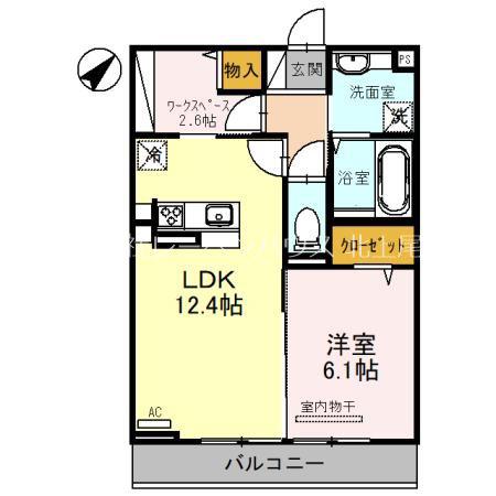 アルテミス(1LDK/1階)の間取り写真