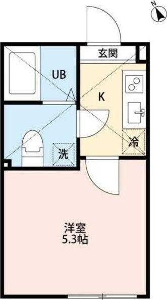 アザーレ・クオン宮崎台(1K/1階)の間取り写真