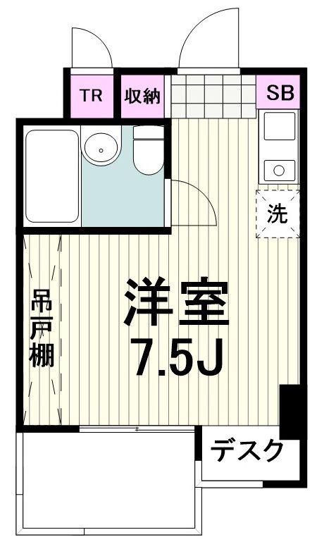 TS GARDEN都筑ふれあいの丘II(ワンルーム/5階)の間取り写真