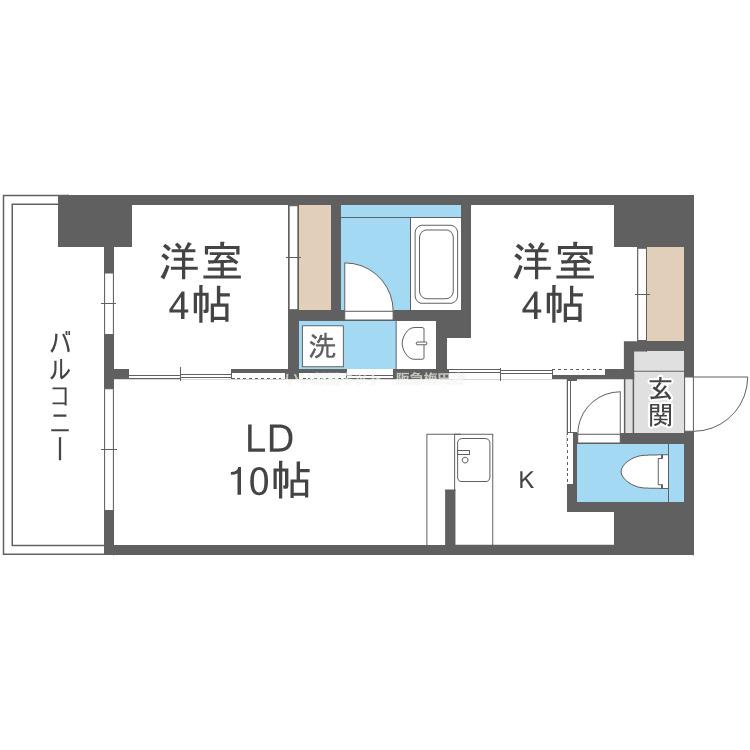 セレニテフラン新大阪(2LDK/5階)の間取り写真