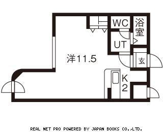 サザンシティ17(1K/2階)の間取り写真