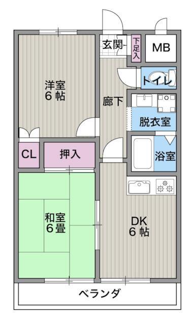 アーバンCOH(2DK/3階)の間取り写真
