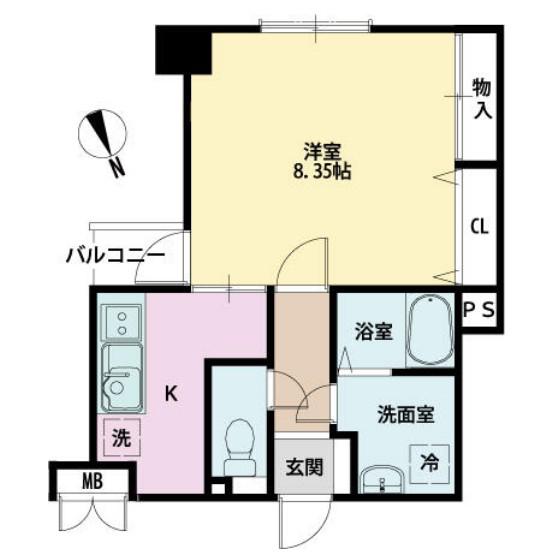 POWERHOUSE/大師(1K/3階)の間取り写真