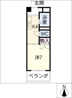 エオリア菖蒲池(1K/3階)の間取り写真