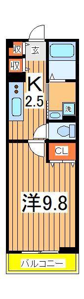 コリーナ アーリエスⅠ(1K/2階)の間取り写真