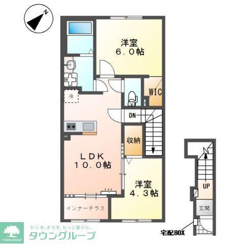 エクステンド・Y(2LDK/2階)の間取り写真