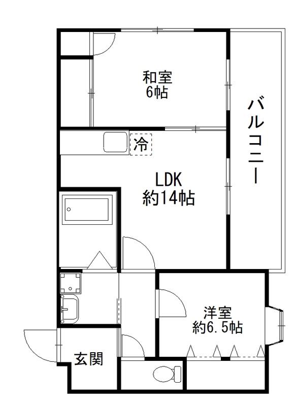 ヴァール・シュテルン(2LDK/2階)の間取り写真
