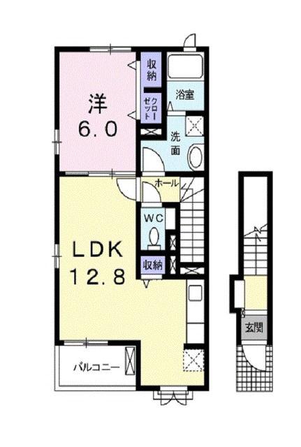 WINSTON B(1LDK/2階)の間取り写真