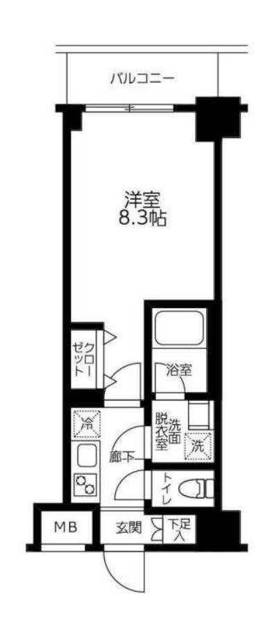 アイル グランデ川崎(1K/7階)の間取り写真